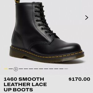 Dr. Martens Black Leather Lace-Up Boots
